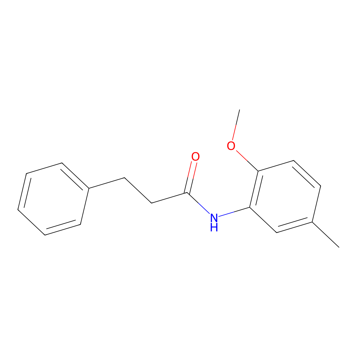 N-(2-methoxy-5-methylphenyl)-3-phenylpropanamide molecular structure, CAS 331270-44-1