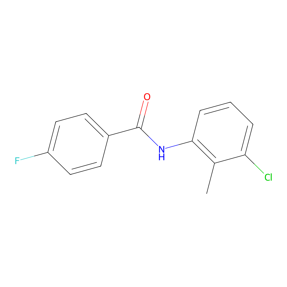 N-(3-chloro-2-methylphenyl)-4-fluorobenzamide molecular structure, CAS 331270-53-2