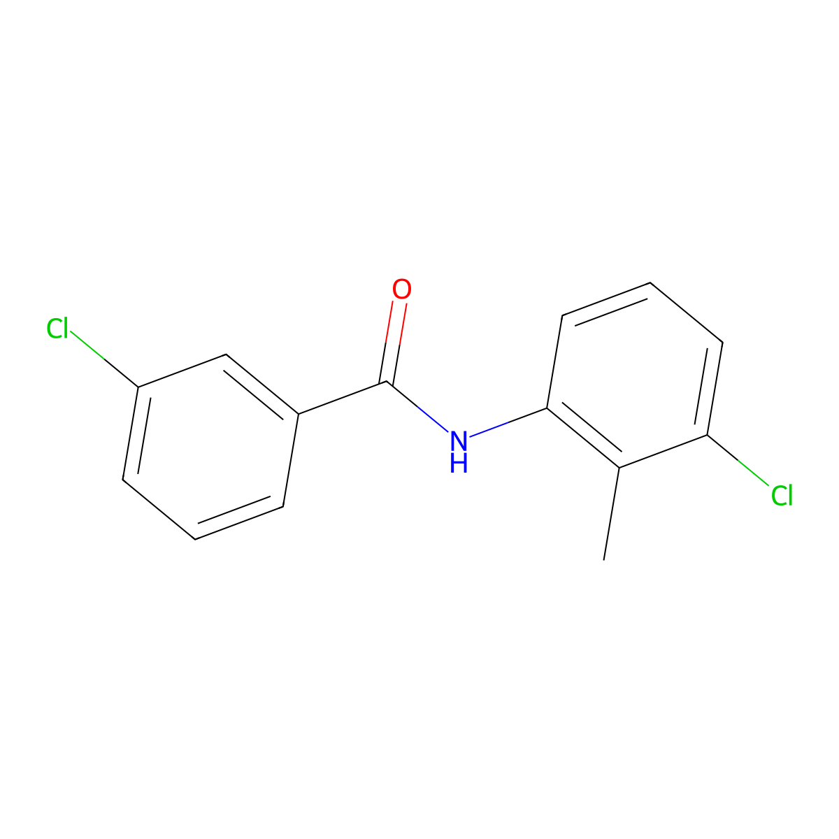 3-chloro-N-(3-chloro-2-methylphenyl)benzamide molecular structure, CAS 331270-54-3