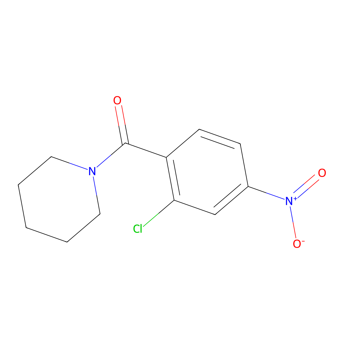 (2-Chloro-4-nitrophenyl)-piperidin-1-ylmethanone molecular structure, CAS 331270-56-5