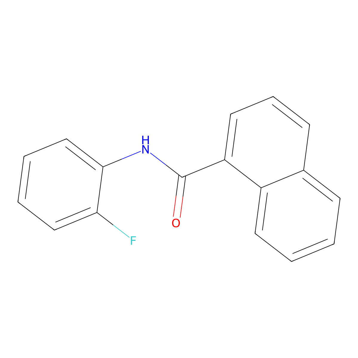 N-(2-fluorophenyl)naphthalene-1-carboxamide molecular structure, CAS 331270-58-7