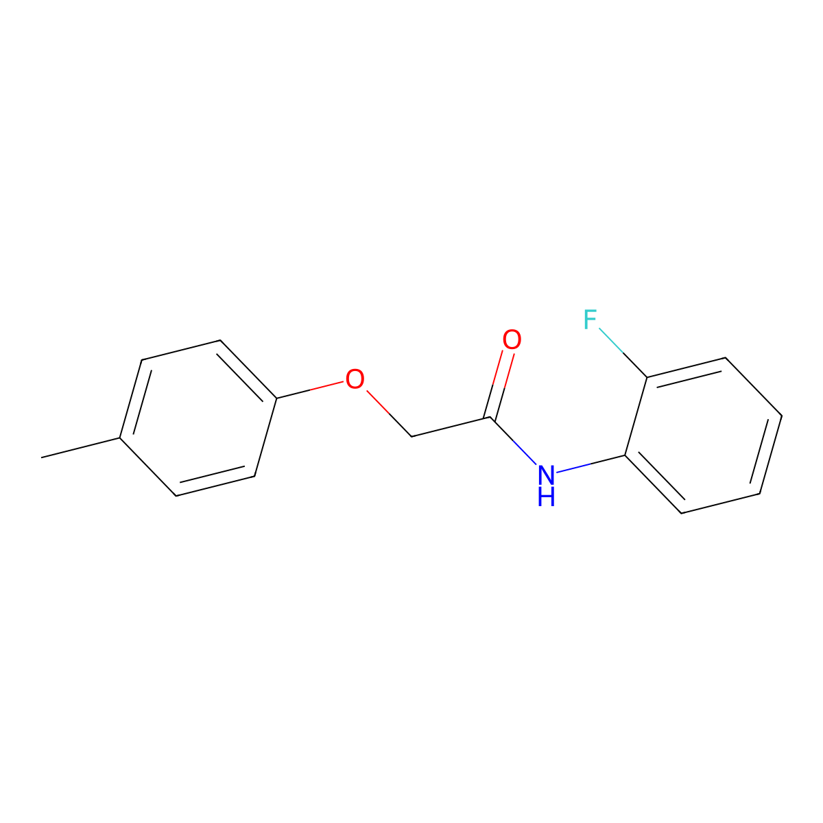 N-(2-fluorophenyl)-2-(4-methylphenoxy)acetamide molecular structure, CAS 331270-60-1