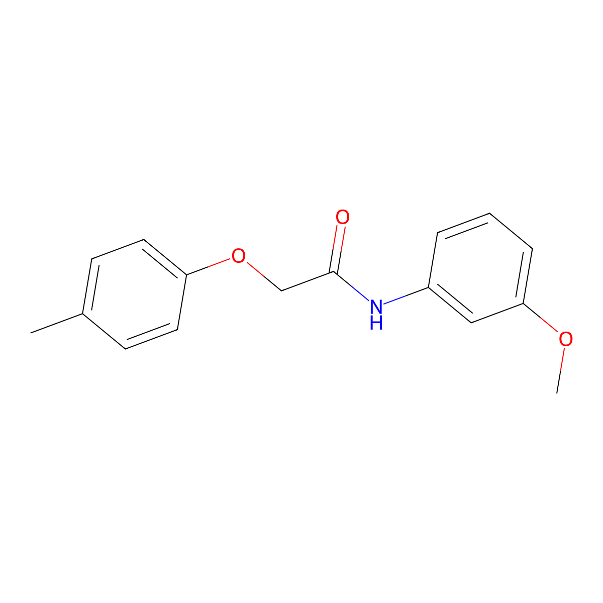 N-(3-methoxyphenyl)-2-(4-methylphenoxy)acetamide molecular structure, CAS 331270-74-7
