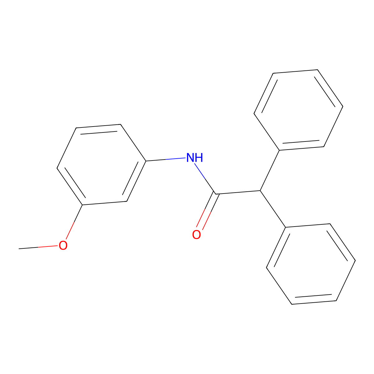 N-(3-methoxyphenyl)-2,2-diphenylacetamide molecular structure, CAS 331270-75-8