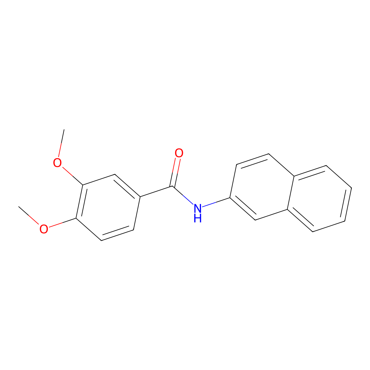 3,4-dimethoxy-N-naphthalen-2-ylbenzamide molecular structure, CAS 331270-79-2