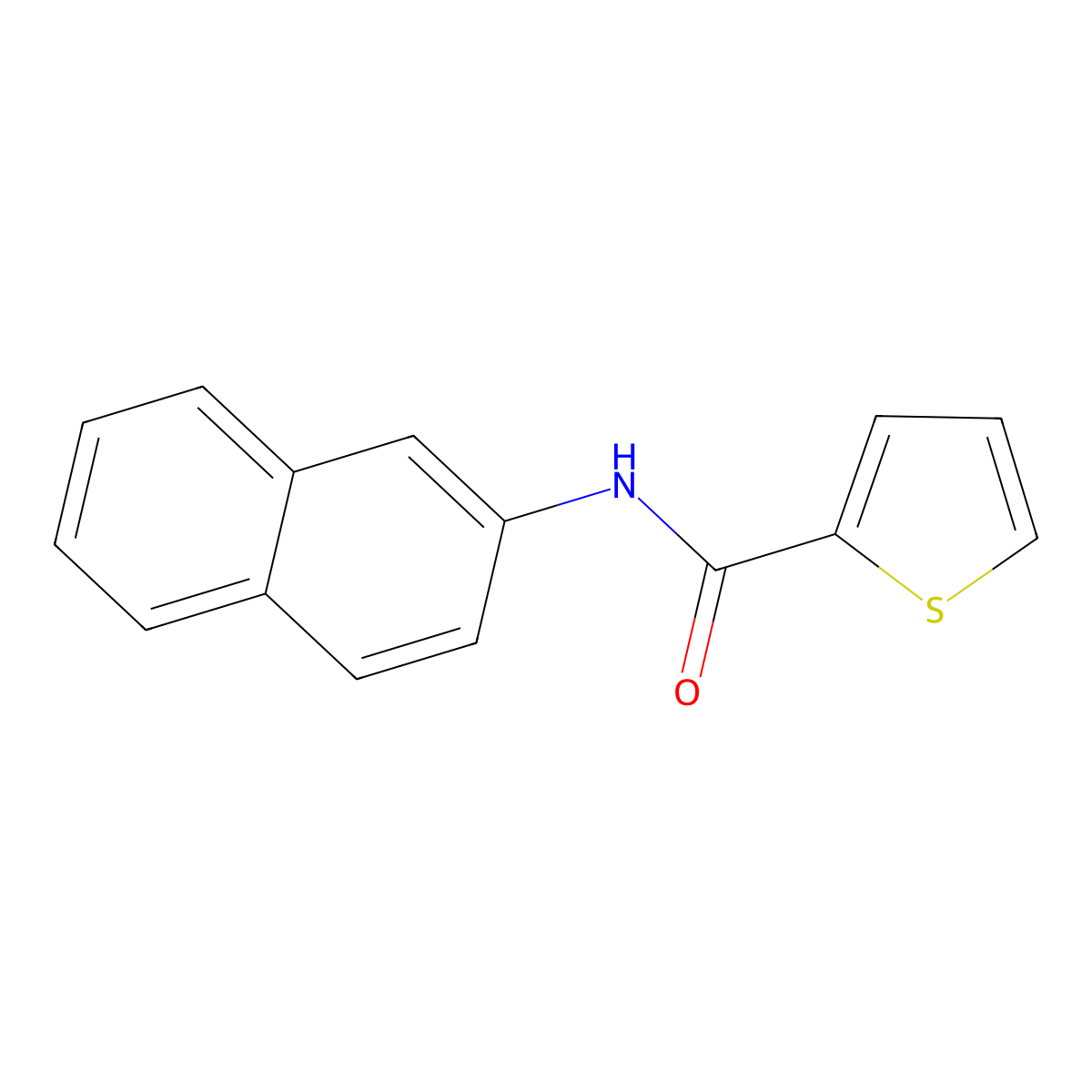 N-naphthalen-2-ylthiophene-2-carboxamide molecular structure, CAS 331270-80-5