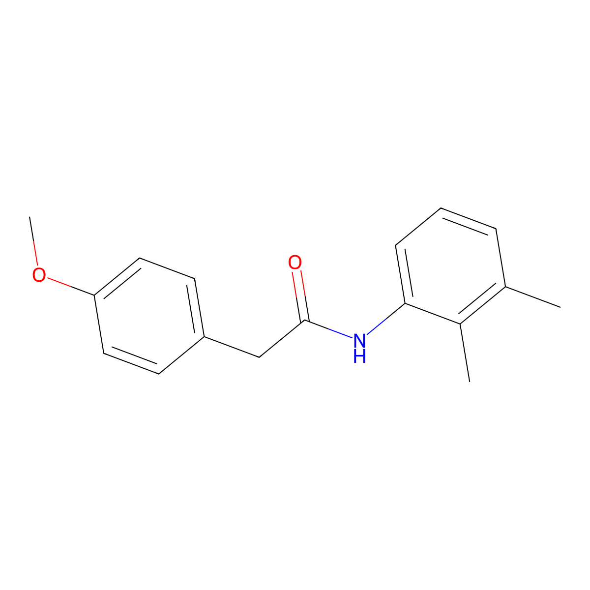 N-(2,3-dimethylphenyl)-2-(4-methoxyphenyl)acetamide molecular structure, CAS 331270-93-0