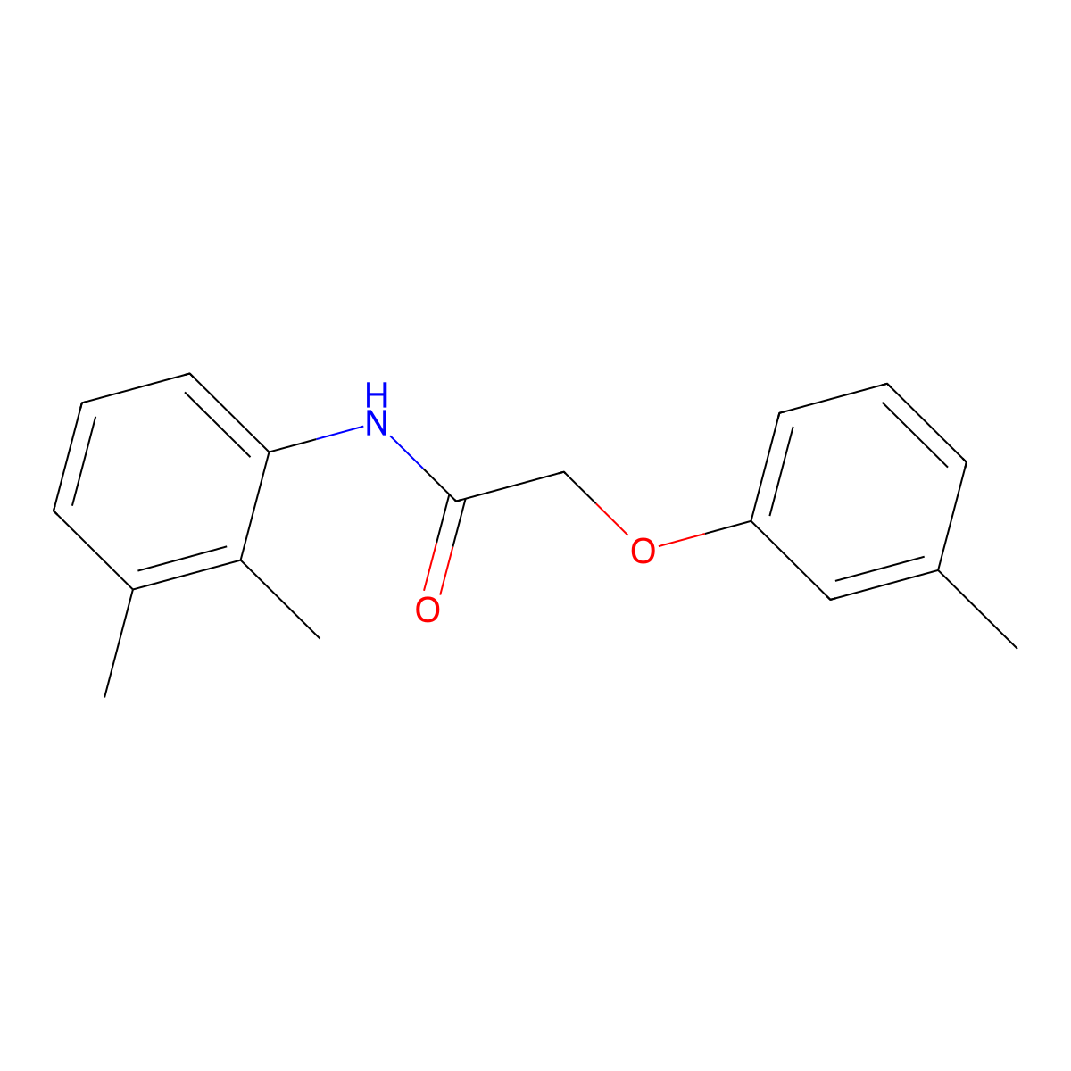 N-(2,3-dimethylphenyl)-2-(3-methylphenoxy)acetamide molecular structure, CAS 331270-97-4
