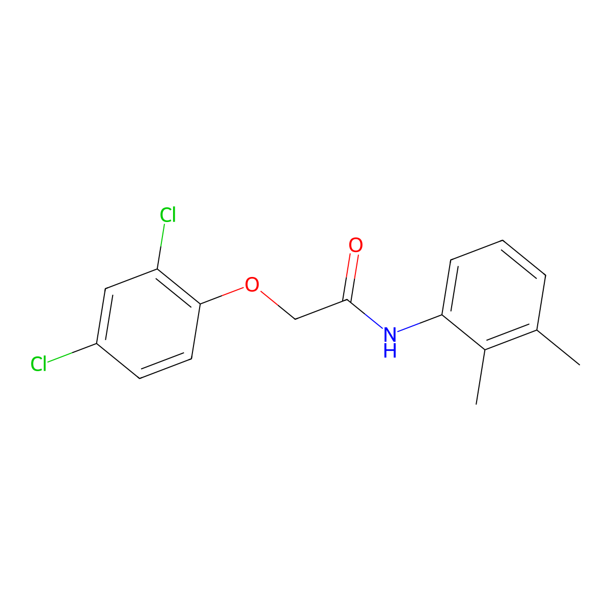 2-(2,4-dichlorophenoxy)-N-(2,3-dimethylphenyl)acetamide molecular structure, CAS 331271-01-3