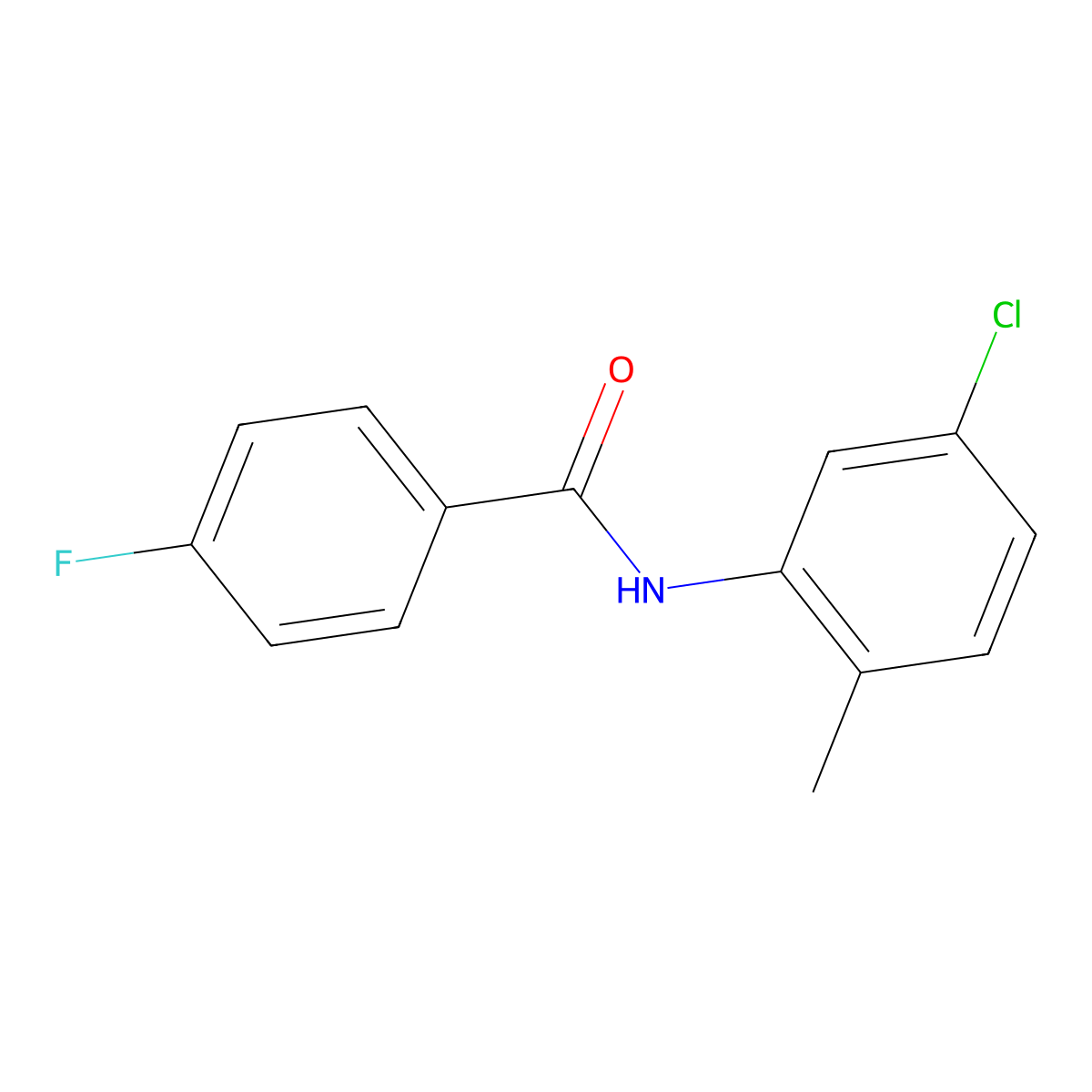 N-(5-chloro-2-methylphenyl)-4-fluorobenzamide molecular structure, CAS 331271-08-0