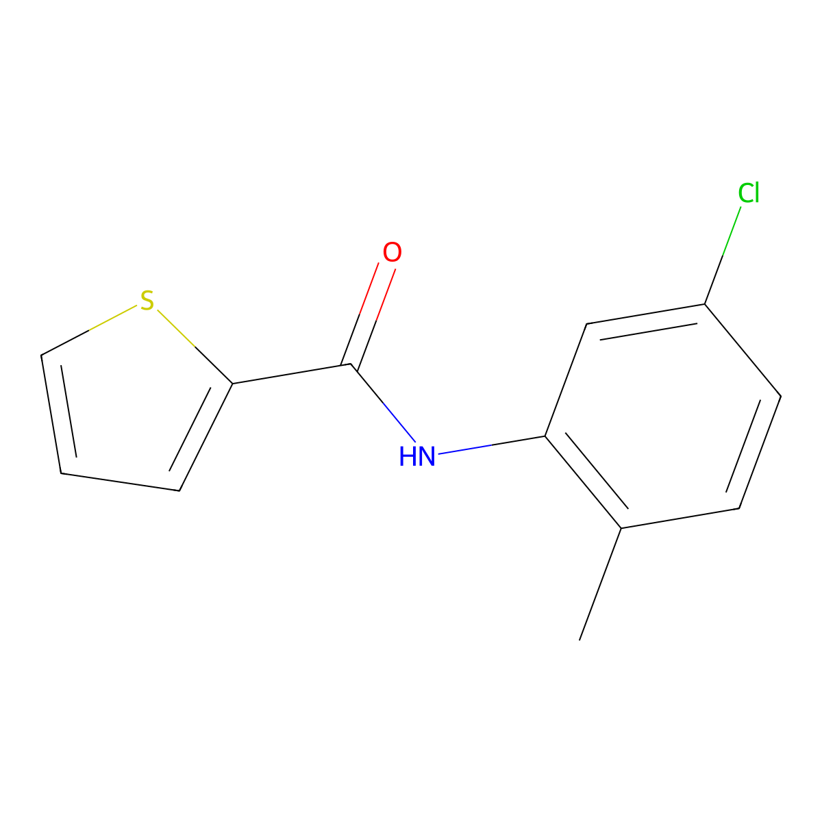 N-(5-chloro-2-methylphenyl)thiophene-2-carboxamide molecular structure, CAS 331271-10-4