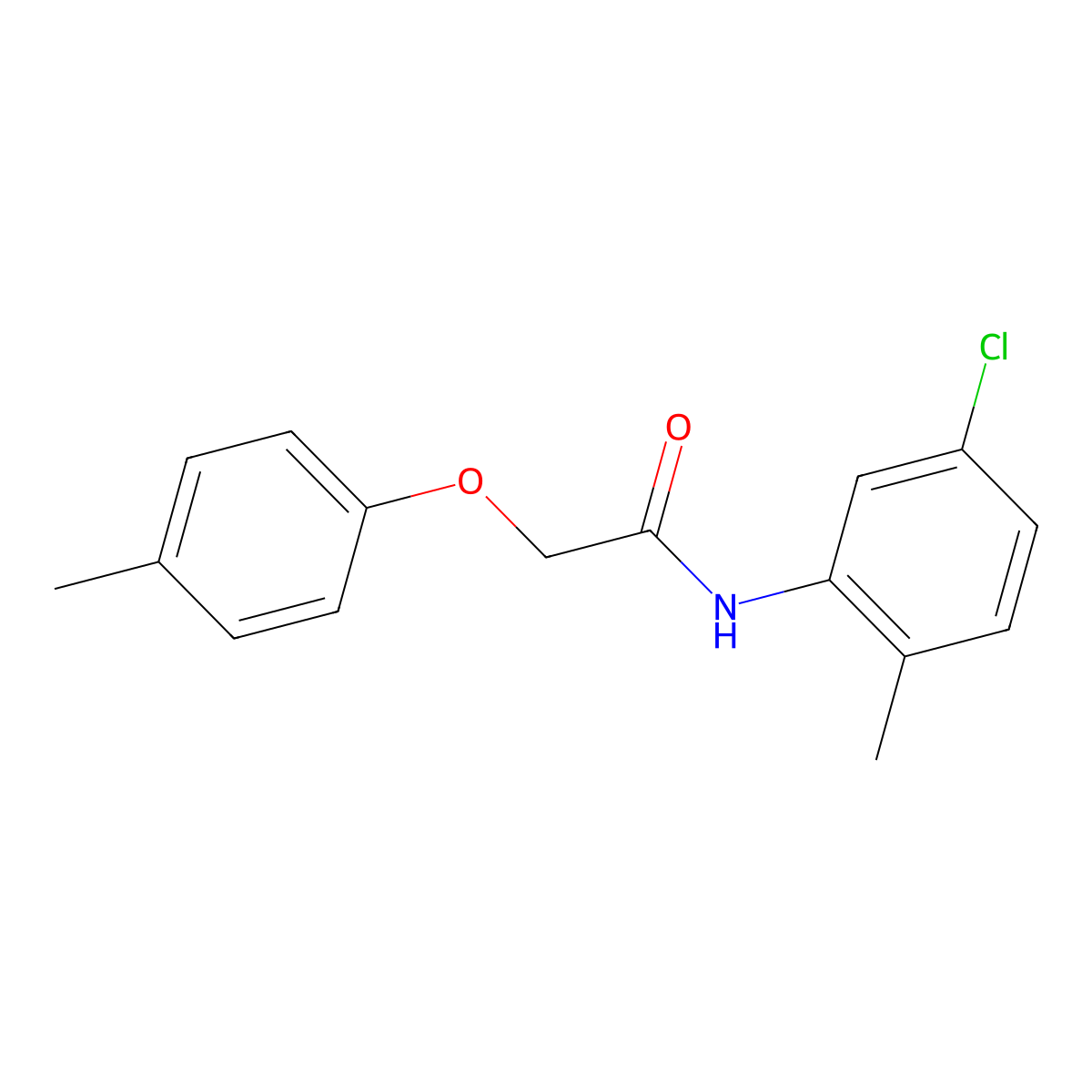 N-(5-chloro-2-methylphenyl)-2-(4-methylphenoxy)acetamide molecular structure, CAS 331271-13-7