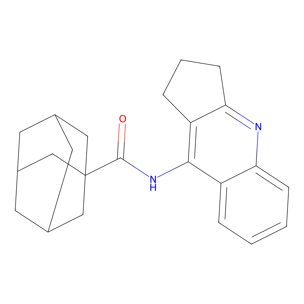 N-(2,3-dihydro-1H-cyclopenta[b]quinolin-9-yl)adamantane-1-carboxamide molecular structure, CAS 331272-42-5