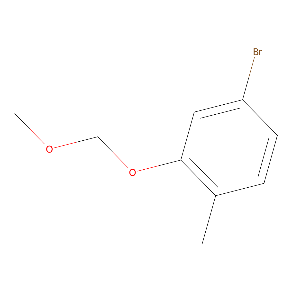 4-Bromo-2-(methoxymethoxy)-1-methylbenzene molecular structure, CAS 331273-56-4