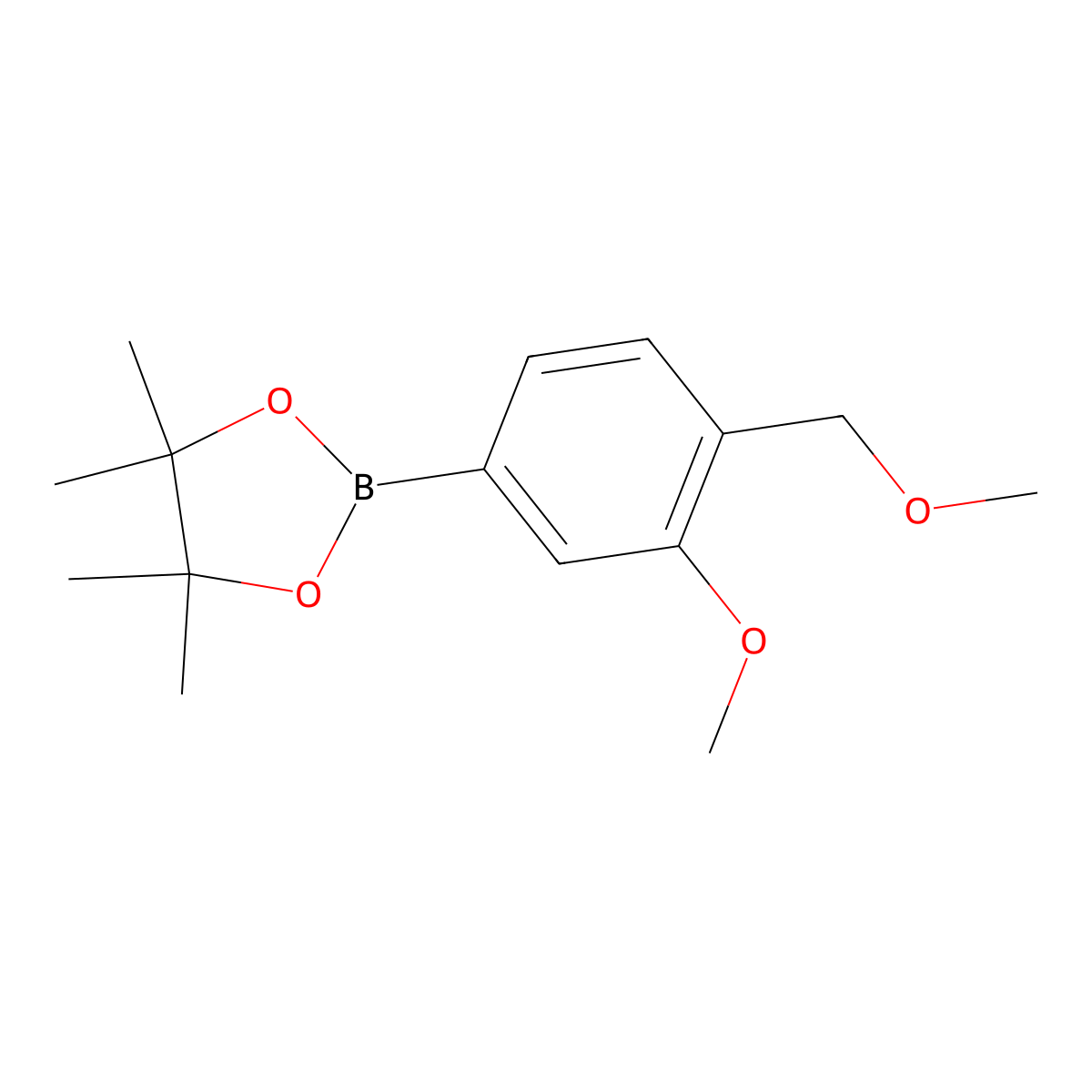 2-[3-Methoxy-4-(methoxymethyl)phenyl]-4,4,5,5-tetramethyl-1,3,2-dioxaborolane molecular structure, CAS 331273-57-5