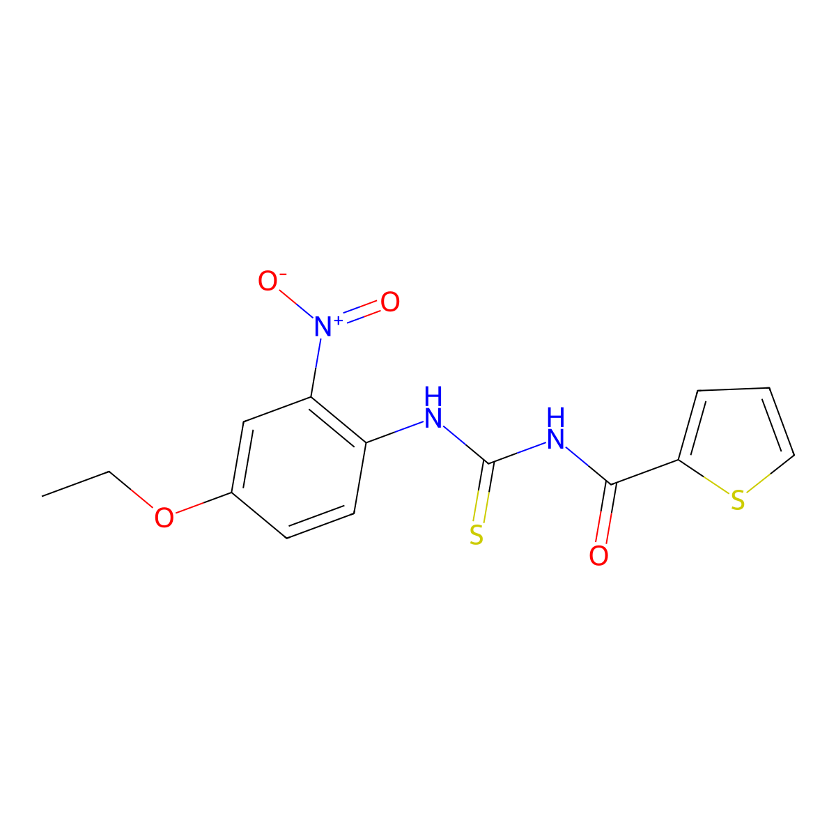 N-[(4-ethoxy-2-nitrophenyl)carbamothioyl]thiophene-2-carboxamide molecular structure, CAS 331274-14-7