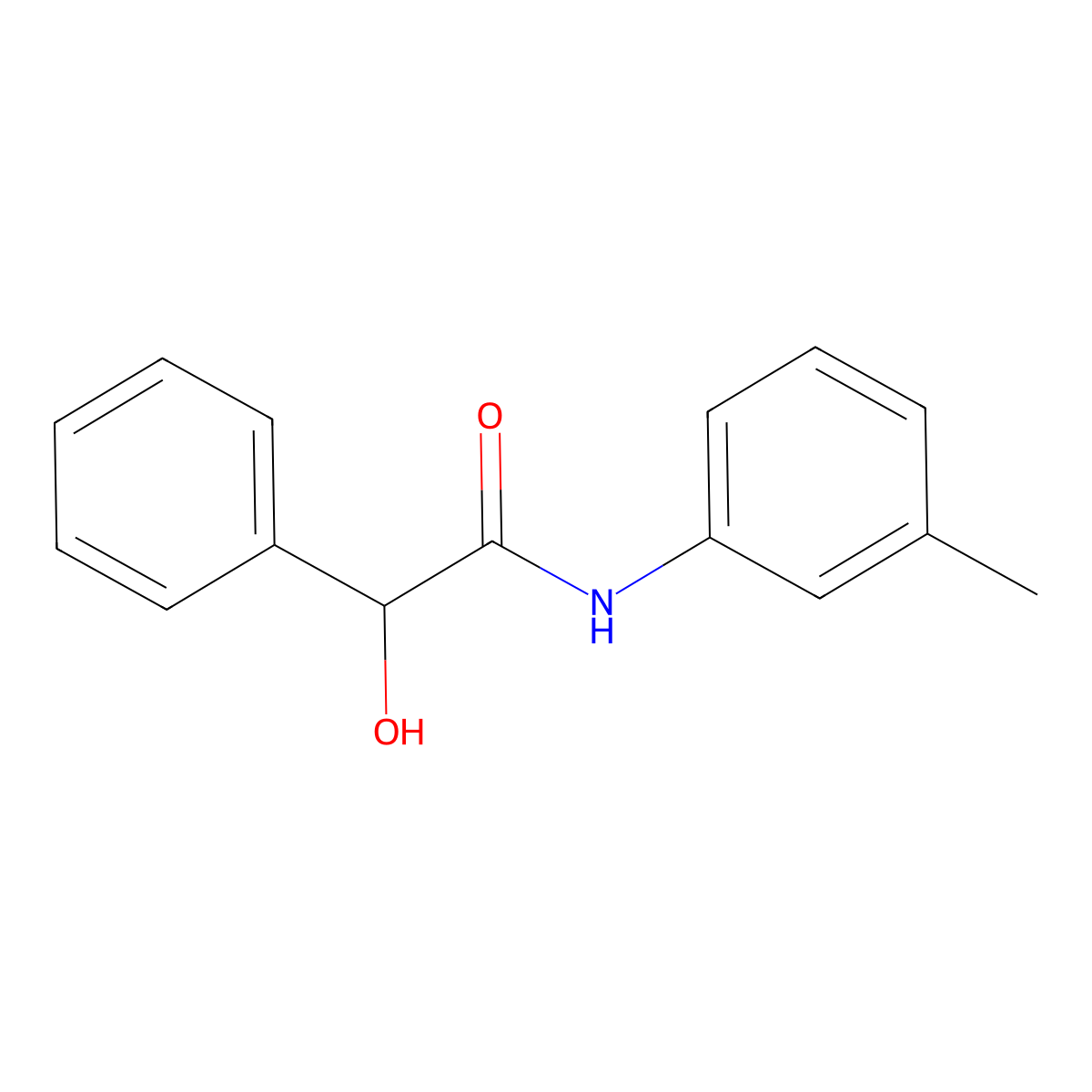 2-hydroxy-N-(3-methylphenyl)-2-phenylacetamide molecular structure, CAS 331274-40-9