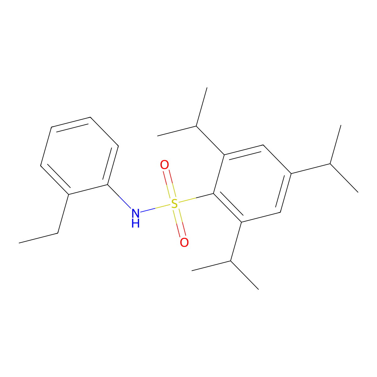 N-(2-ethylphenyl)-2,4,6-tri(propan-2-yl)benzenesulfonamide molecular structure, CAS 331274-41-0