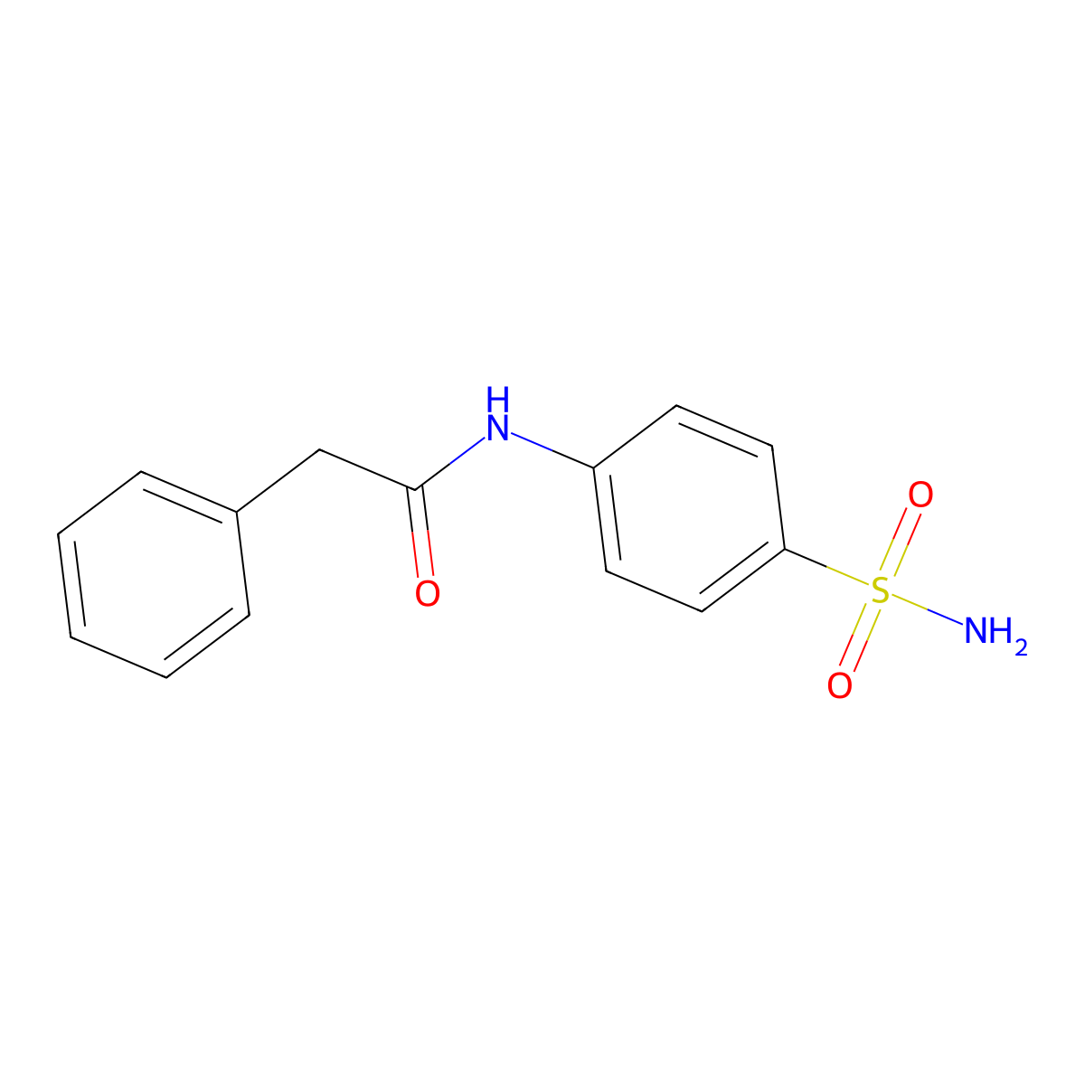 2-phenyl-N-(4-sulfamoylphenyl)acetamide molecular structure, CAS 331274-56-7