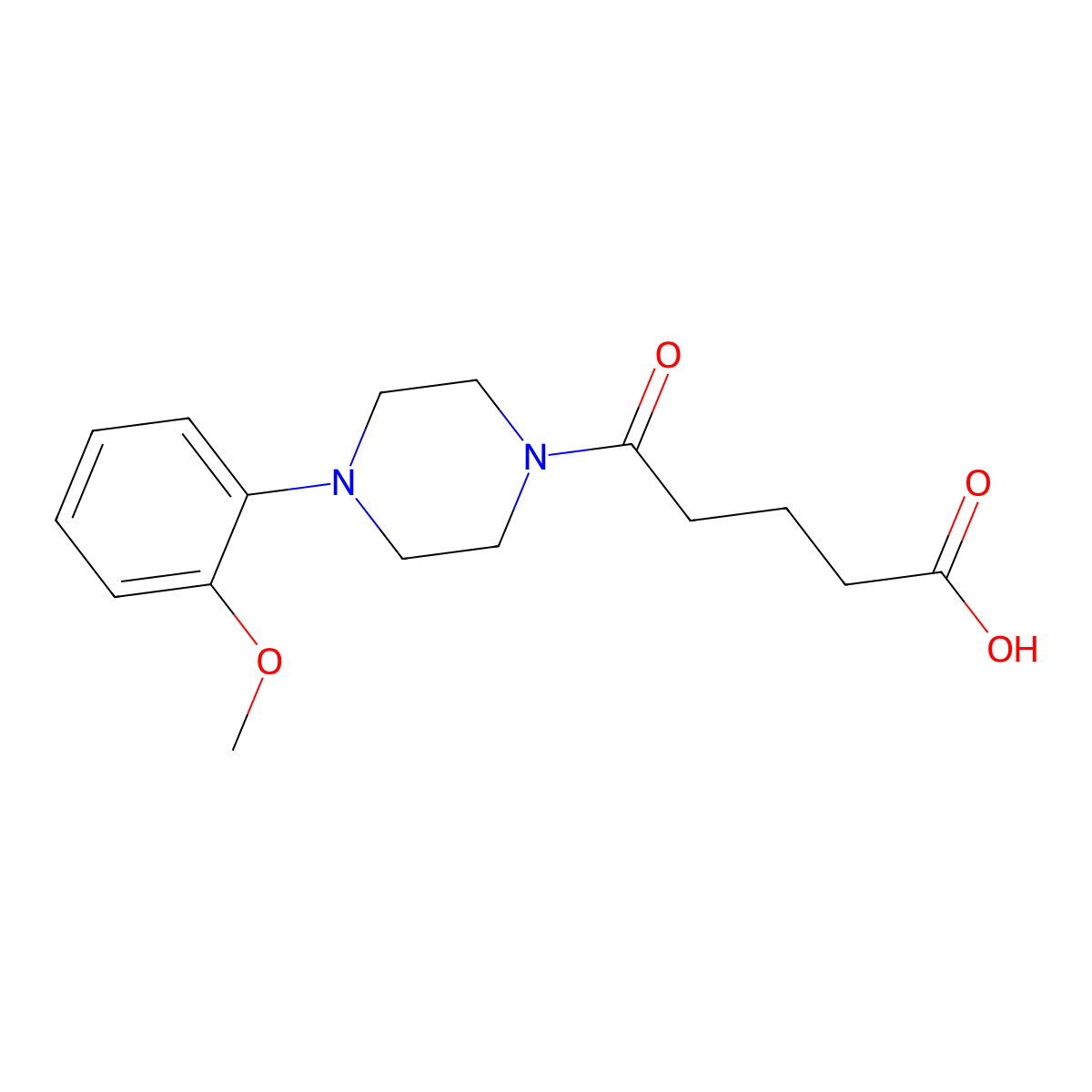 5-[4-(2-Methoxyphenyl)piperazin-1-yl]-5-oxopentanoic acid molecular structure, CAS 331274-58-9