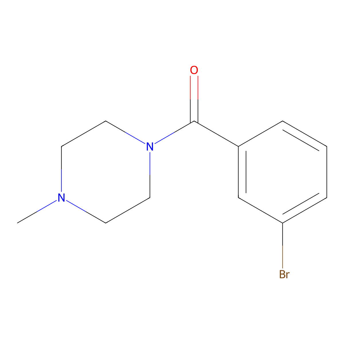 1-Bromo-3-(4-methylpiperazinocarbonyl)benzene molecular structure, CAS 331274-67-0