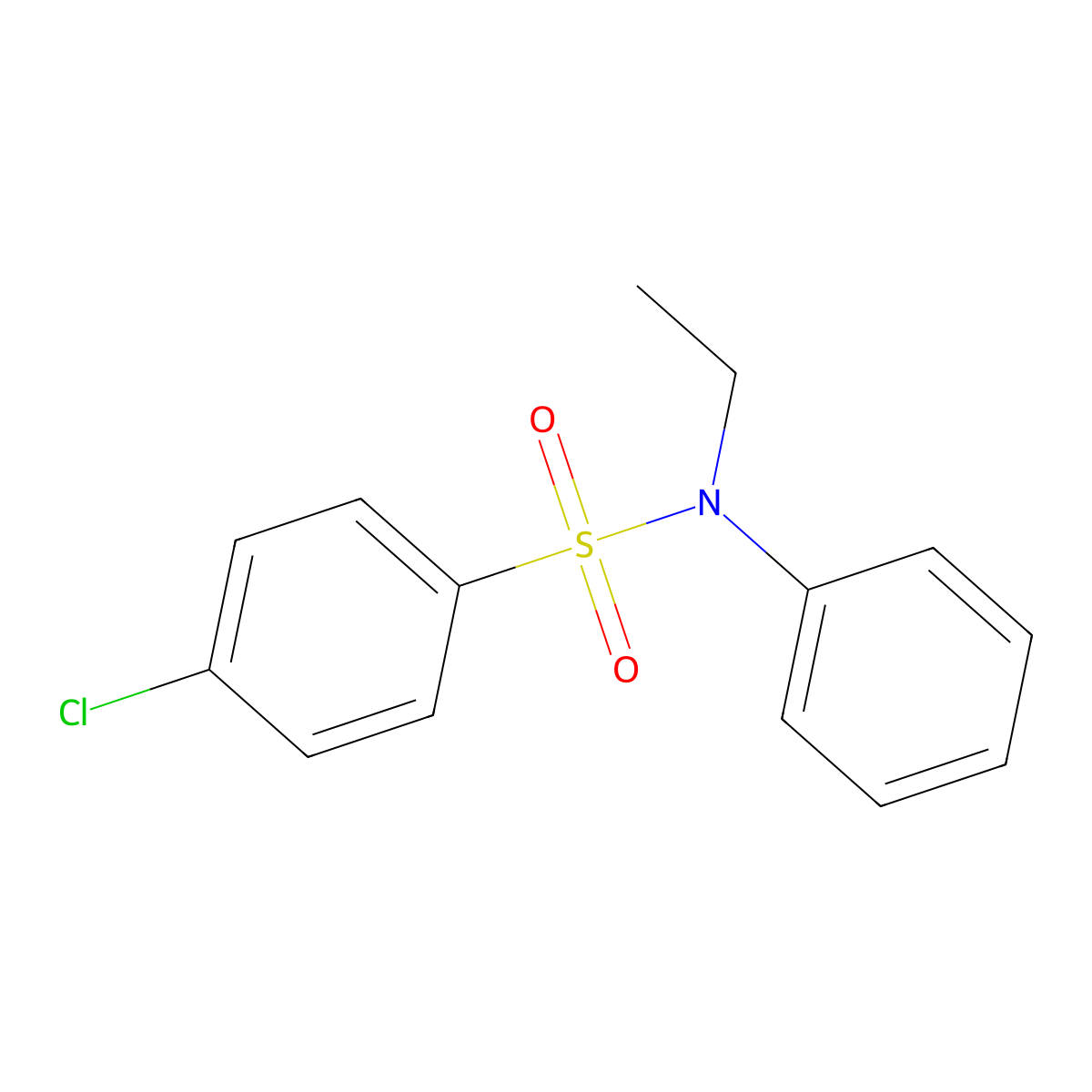 4-chloro-N-ethyl-N-phenylbenzenesulfonamide molecular structure, CAS 331275-07-1