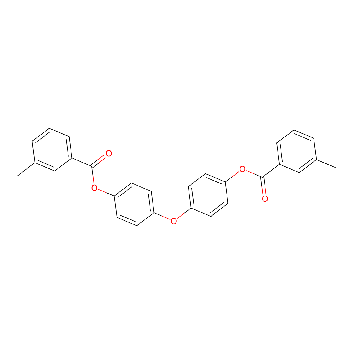 4-{4-[(3-Methylbenzoyl)oxy]phenoxy}phenyl 3-methylbenzoate molecular structure, CAS 331277-19-1