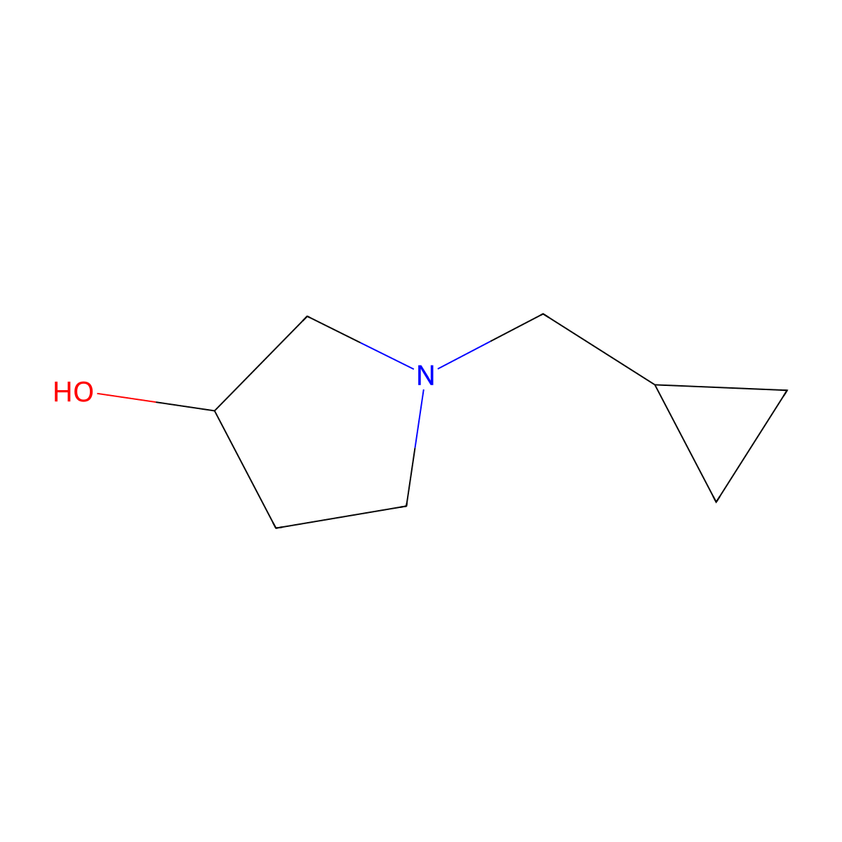 1-(Cyclopropylmethyl)pyrrolidin-3-ol molecular structure, CAS 331281-31-3