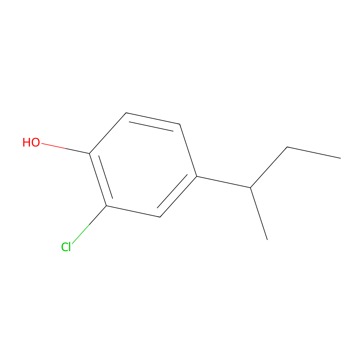 4-(Butan-2-yl)-2-chlorophenol molecular structure, CAS 33129-81-6