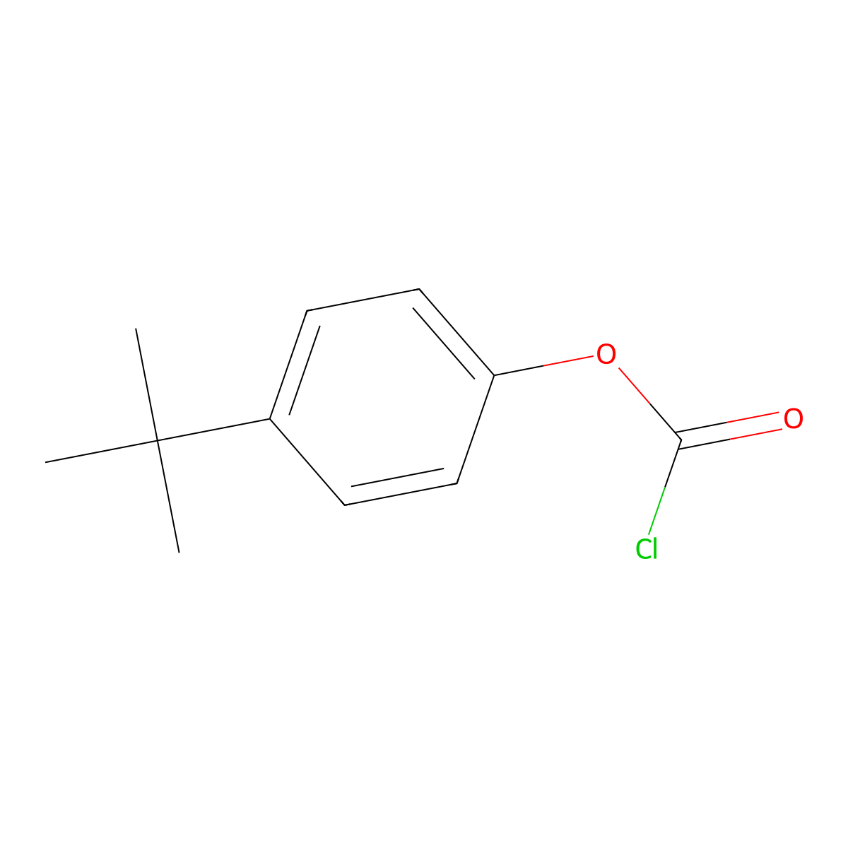 Carbonochloridic acid, 4-(1,1-dimethylethyl)phenyl ester molecular structure, CAS 33129-84-9