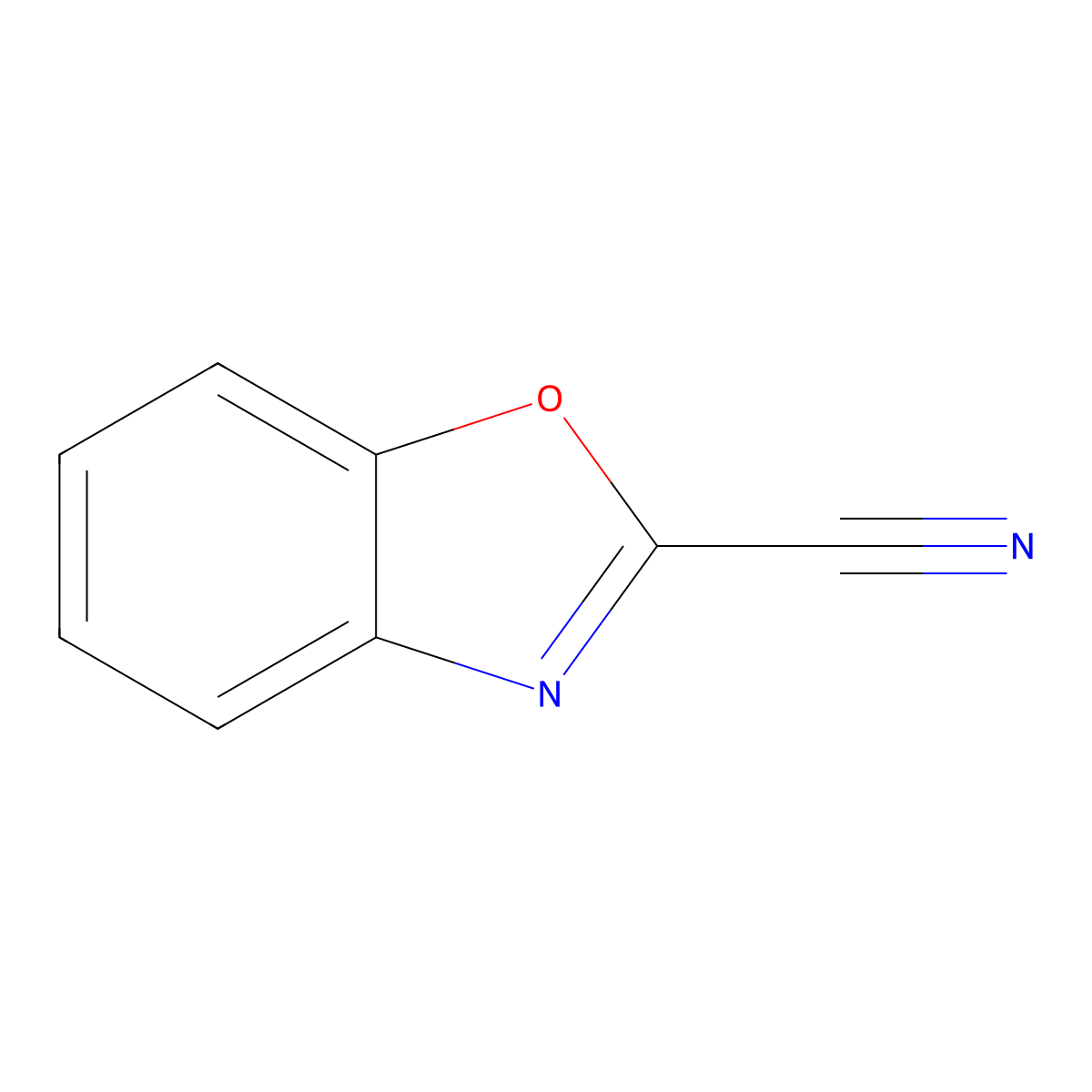 1,3-Benzoxazole-2-carbonitrile molecular structure, CAS 3313-37-9