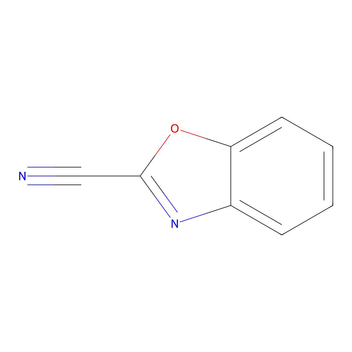 1,3-Benzoxazole-2-carbonitrile molecular structure, CAS 3313-37-9