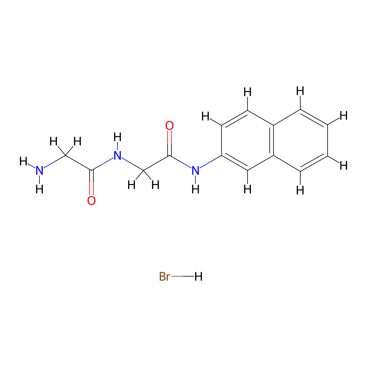 H-Gly-Gly-betaNA.HBr molecular structure, CAS 3313-48-2