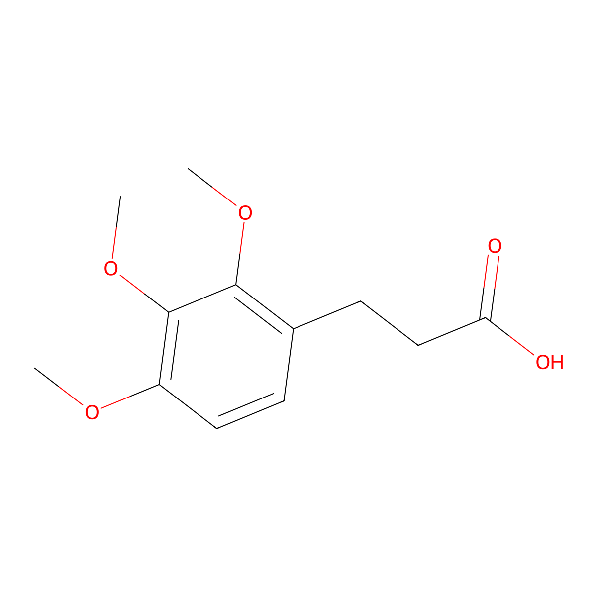 3-(2,3,4-Trimethoxyphenyl)propionic acid molecular structure, CAS 33130-04-0