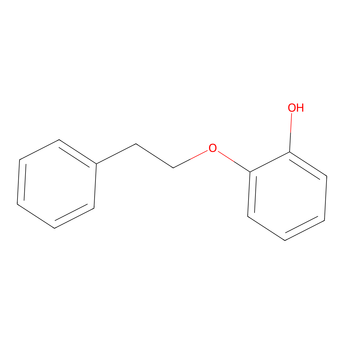 2-(2-Phenylethoxy)phenol molecular structure, CAS 33130-24-4