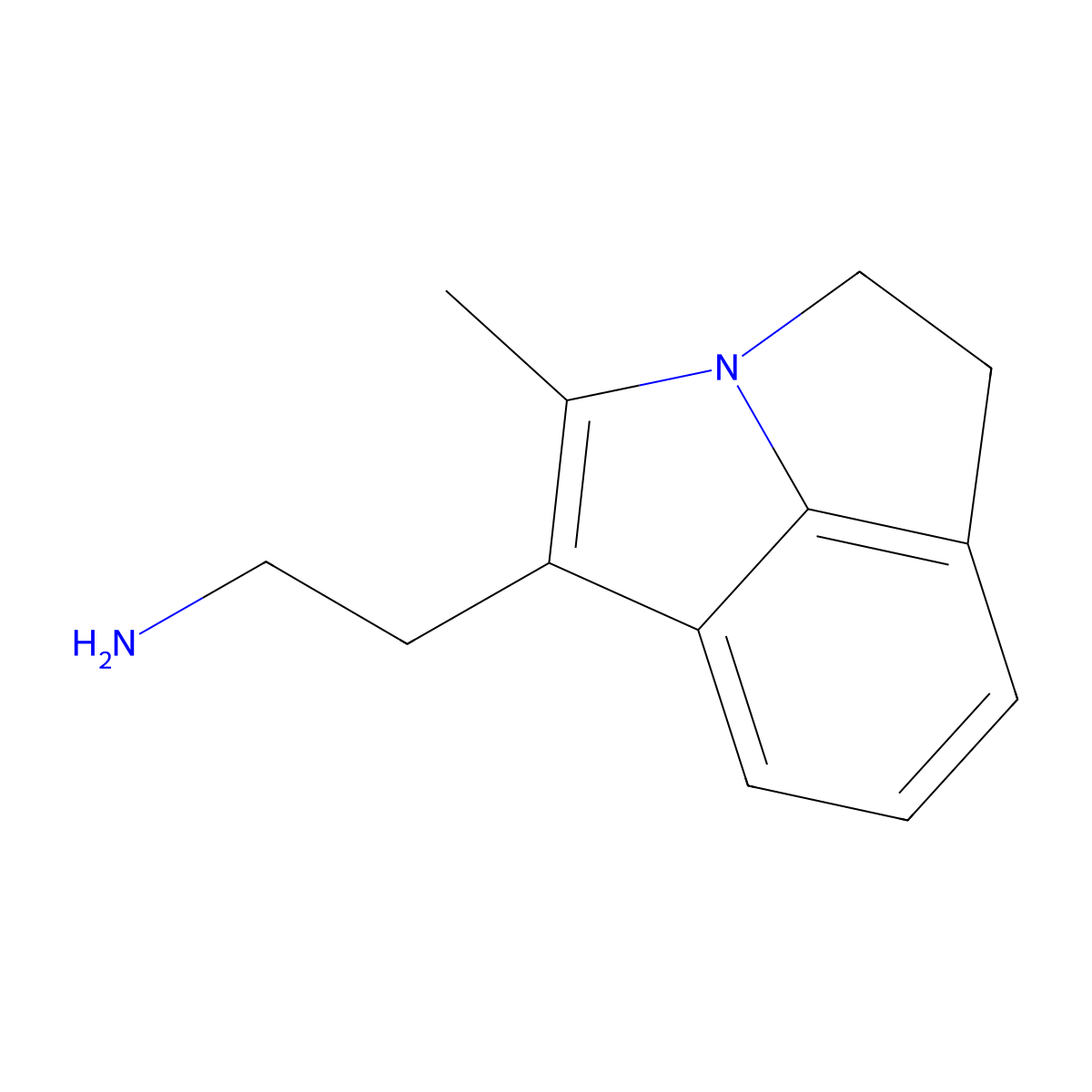 3-(2-Aminoethyl)-1,7-ethylene-2-methylindole molecular structure, CAS 33131-95-2