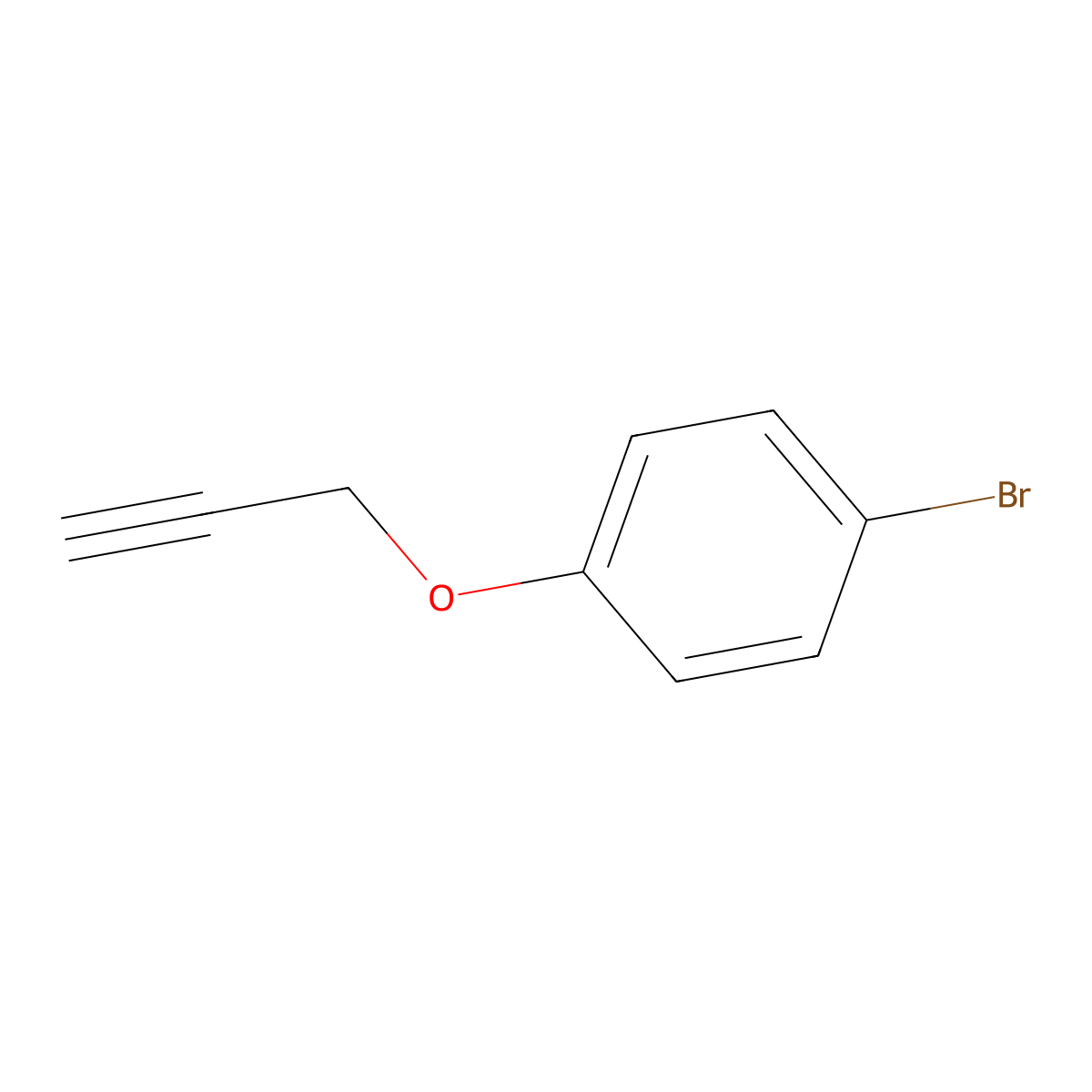 1-Bromo-4-(prop-2-yn-1-yloxy)benzene molecular structure, CAS 33133-45-8