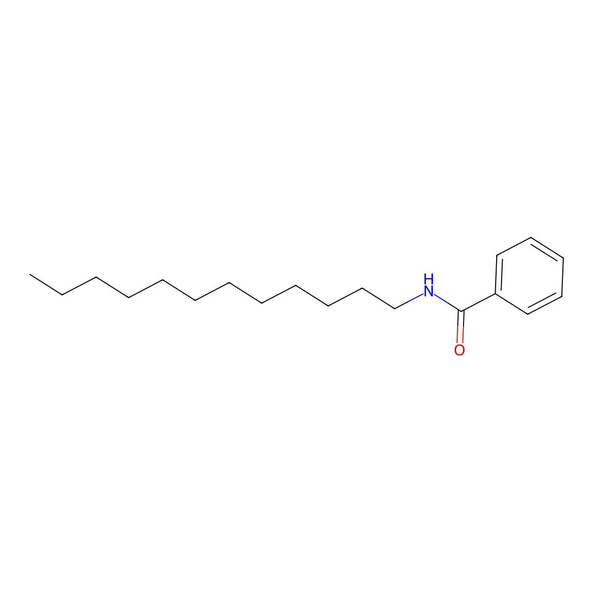 Benzamide, N-dodecyl- molecular structure, CAS 33140-65-7