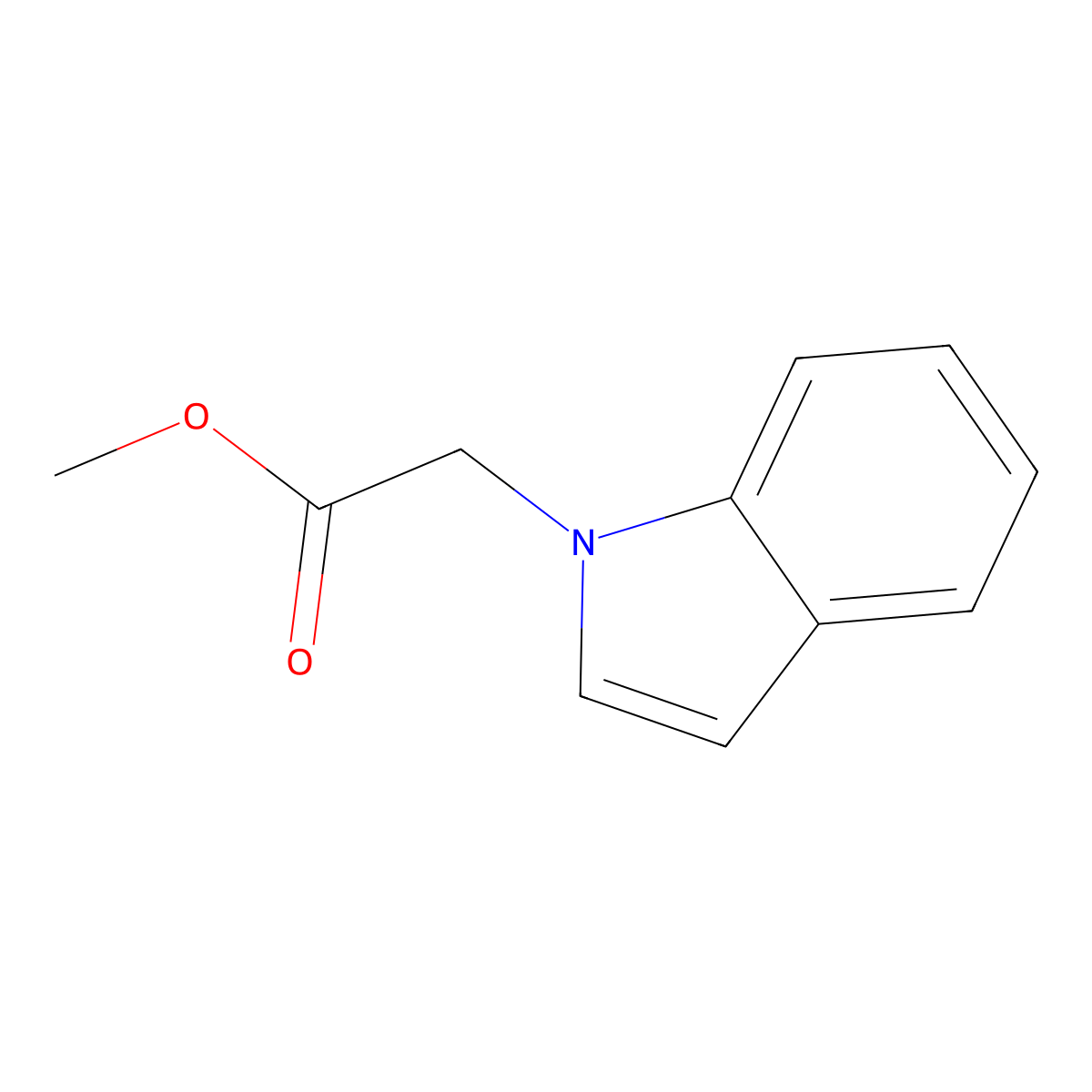 methyl 2-(1H-indol-1-yl)acetate molecular structure, CAS 33140-80-6