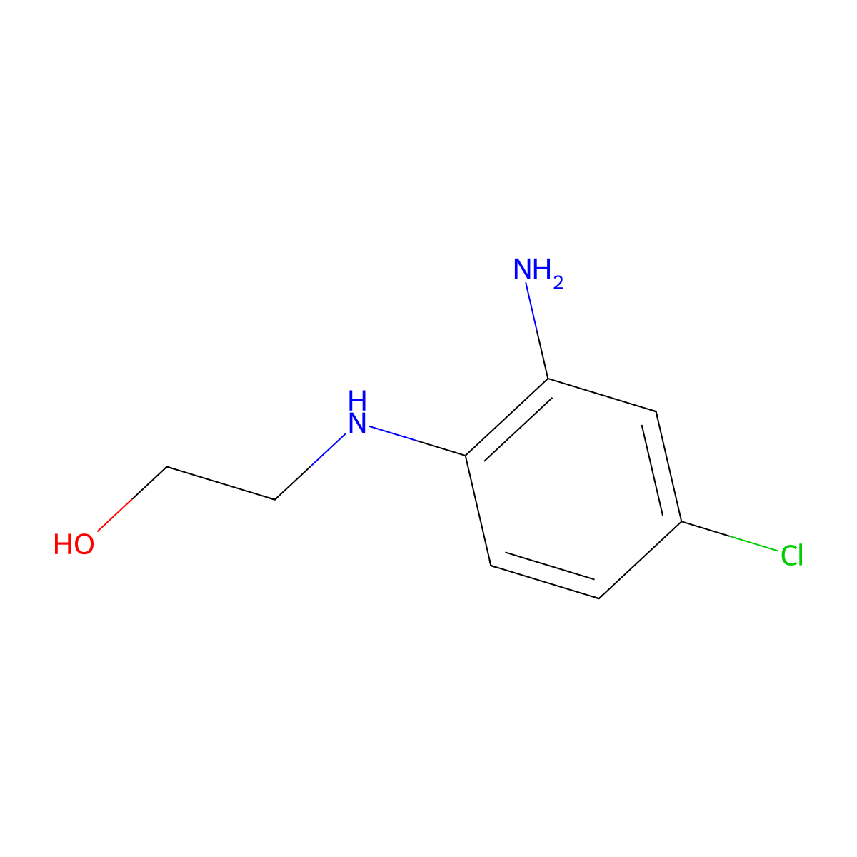 2-[(2-Amino-4-chlorophenyl)amino]ethanol molecular structure, CAS 33141-10-5