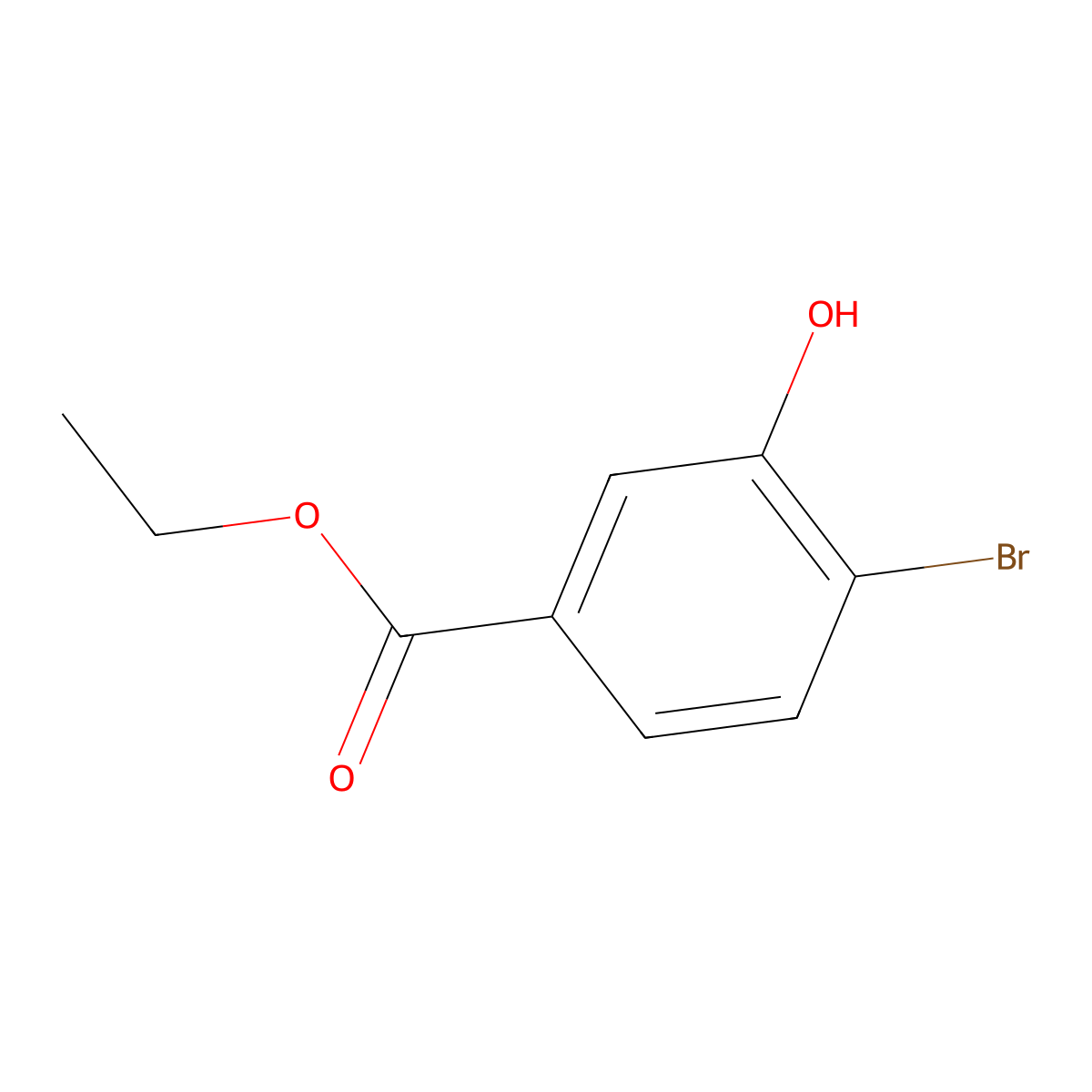 Ethyl 4-bromo-3-hydroxybenzoate molecular structure, CAS 33141-66-1