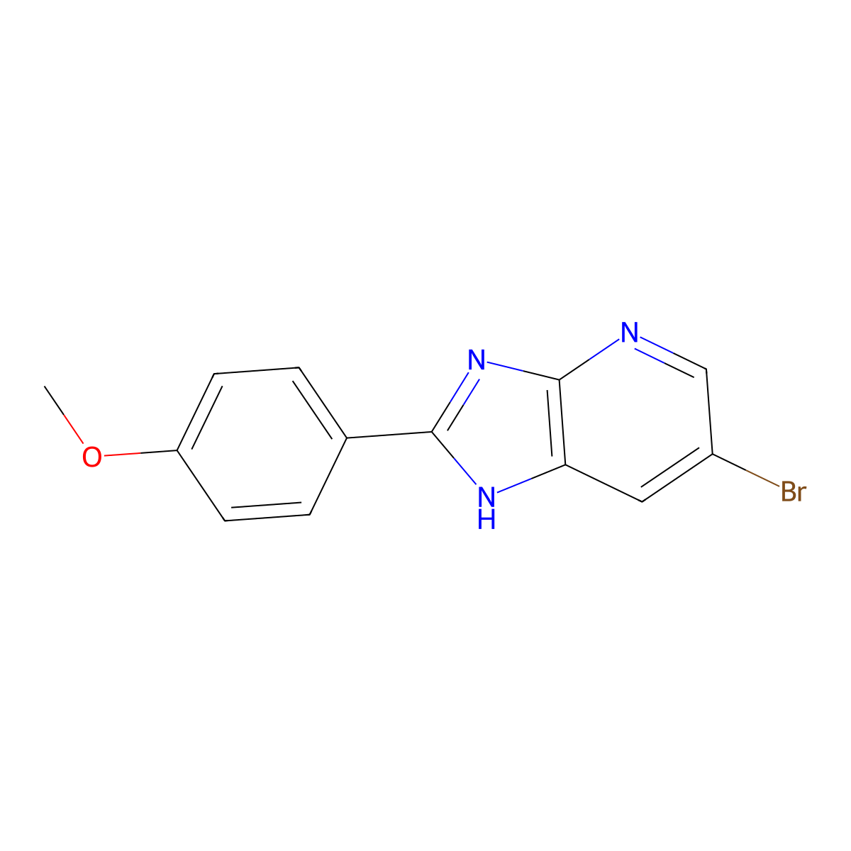 6-Bromo-2-(4-methoxyphenyl)-3h-imidazo[4,5-b]pyridine molecular structure, CAS 331416-68-3