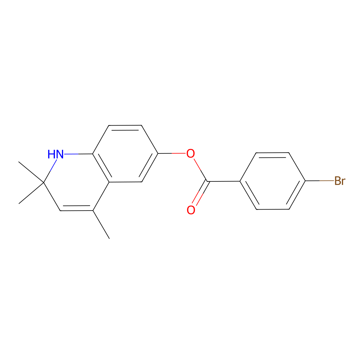 2,2,4-Trimethyl-1,2-dihydroquinolin-6-yl 4-bromobenzoate molecular structure, CAS 331417-15-3