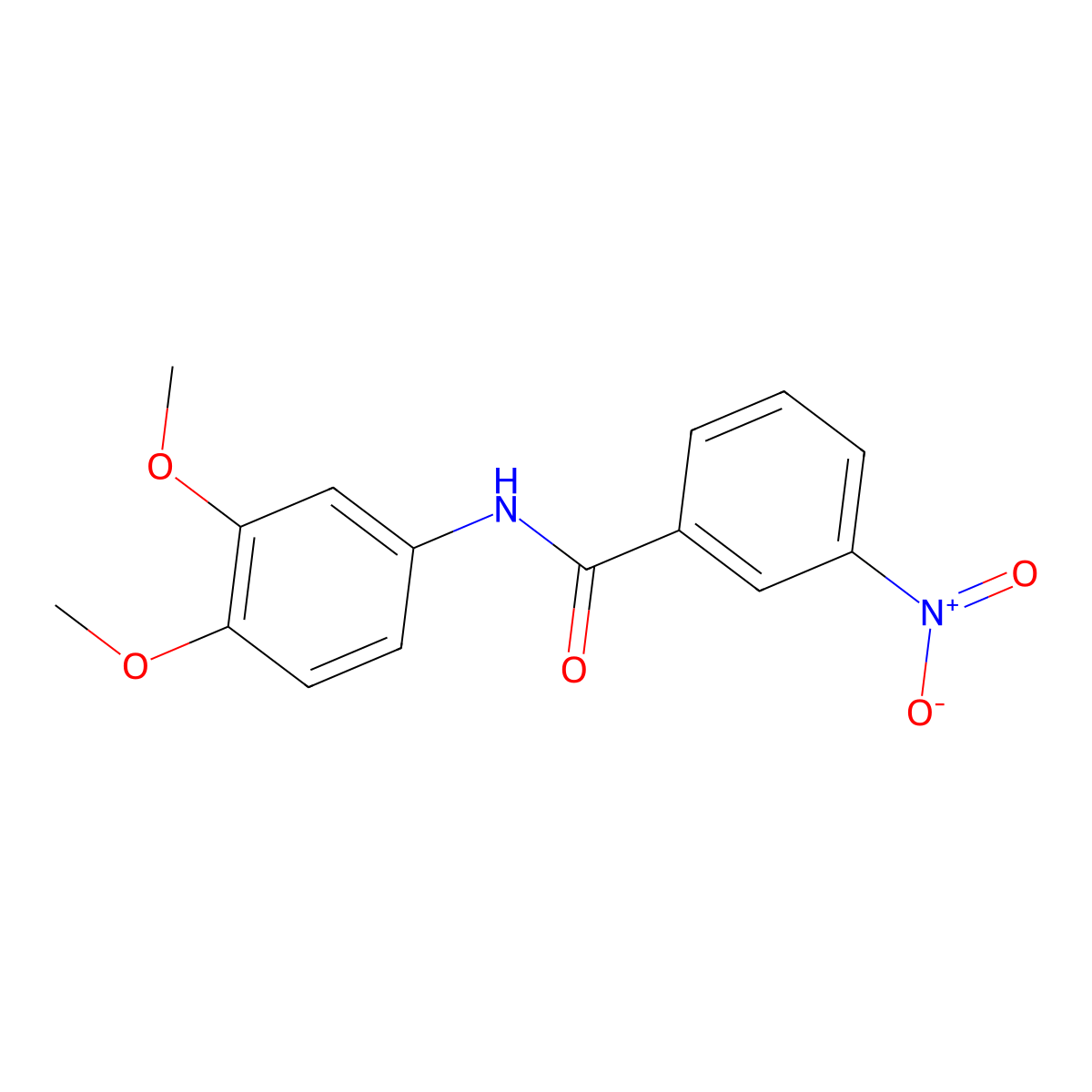 N-(3,4-dimethoxyphenyl)-3-nitrobenzamide molecular structure, CAS 331417-88-0