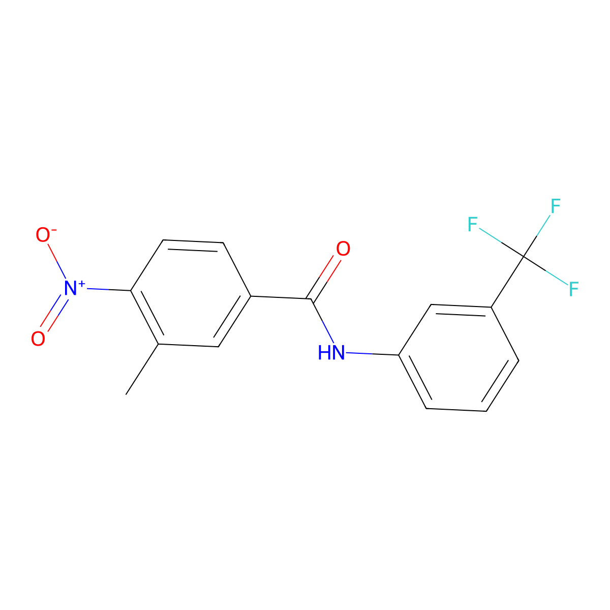 3-methyl-4-nitro-N-[3-(trifluoromethyl)phenyl]benzamide molecular structure, CAS 331418-34-9