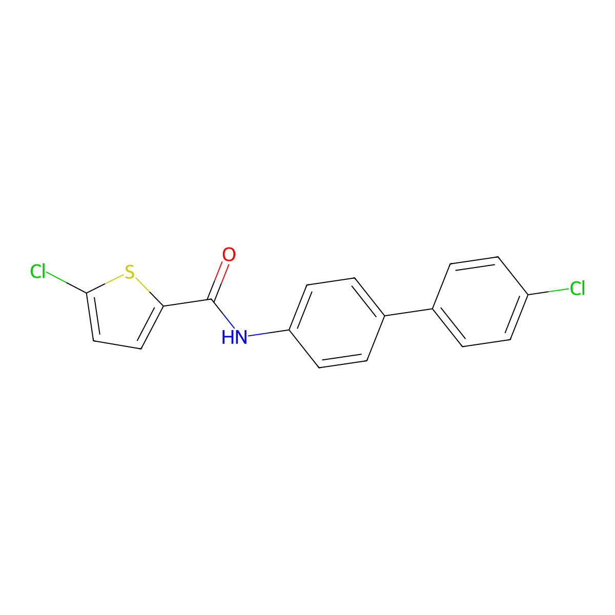 5-chloro-N-[4-(4-chlorophenyl)phenyl]thiophene-2-carboxamide molecular structure, CAS 331418-77-0