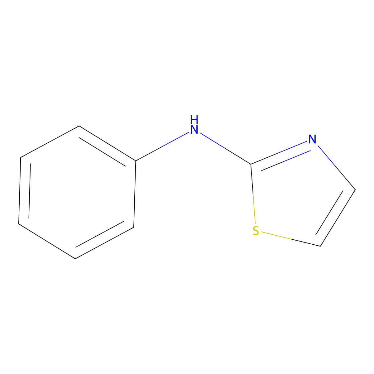 N-Phenyl-2-aminothiazole molecular structure, CAS 33142-18-6