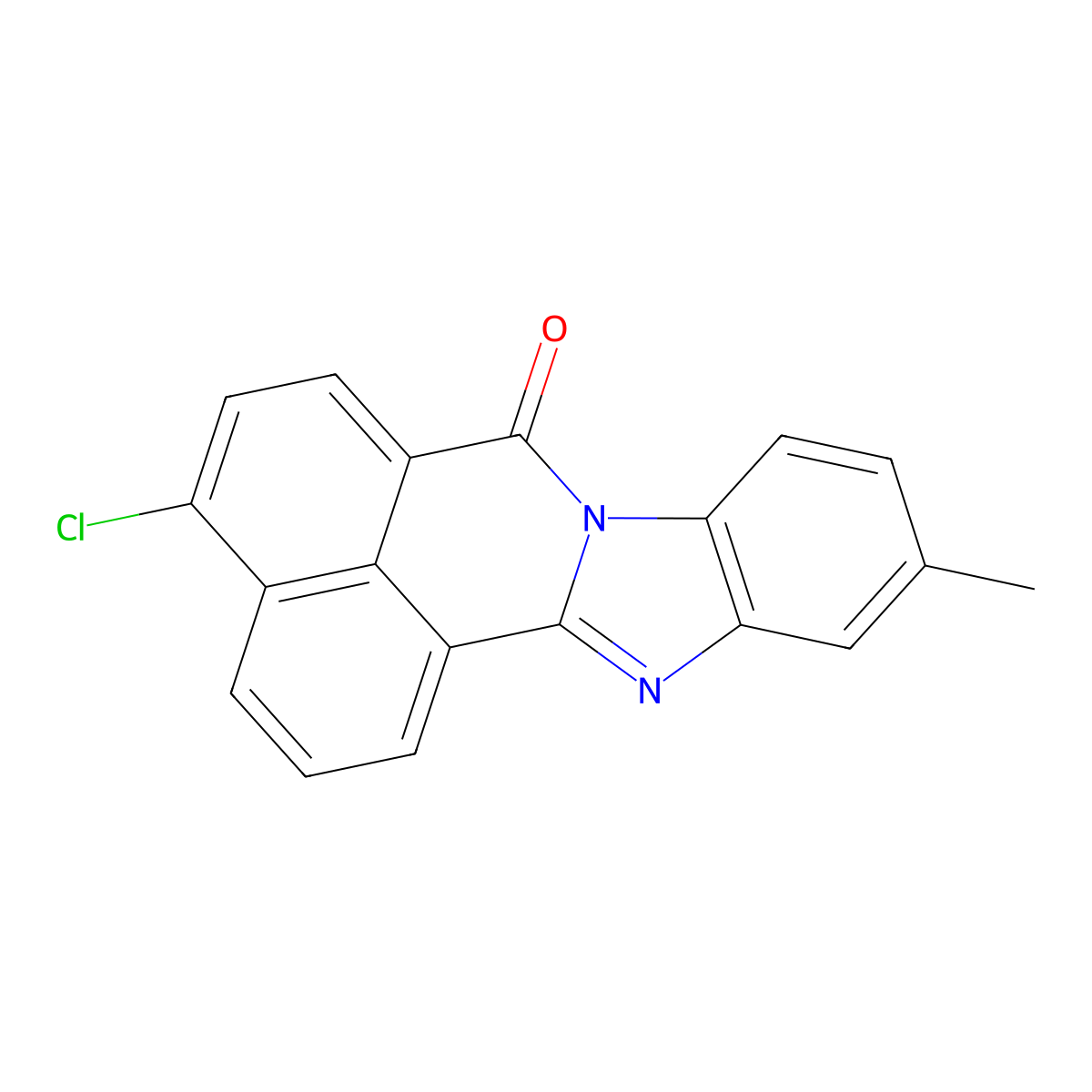 4-chloro-11-methyl-7H-benzimidazo[2,1-a]benzo[de]isoquinolin-7-one molecular structure, CAS 331420-51-0