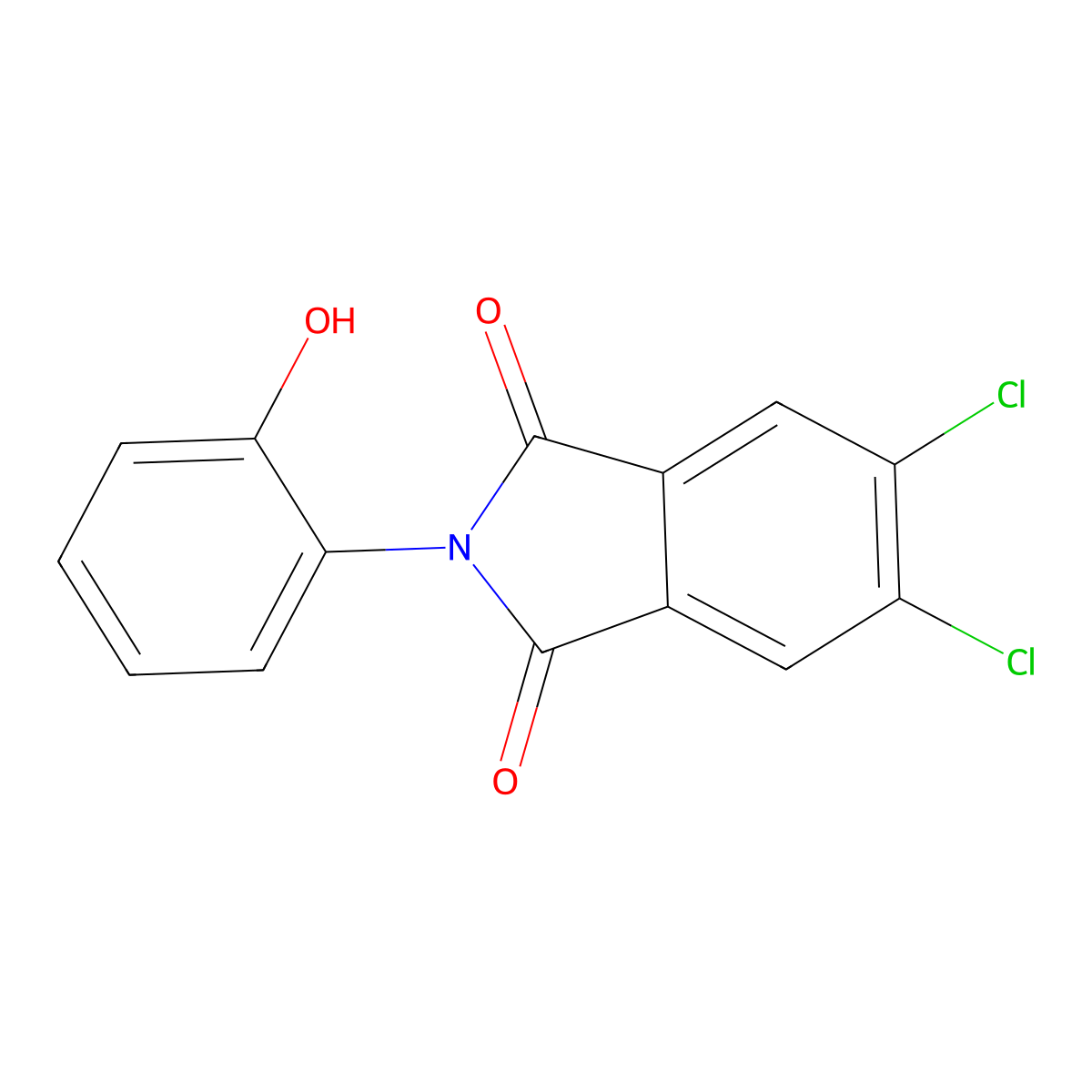 5,6-Dichloro-2-(2-hydroxyphenyl)isoindole-1,3-dione molecular structure, CAS 331420-73-6
