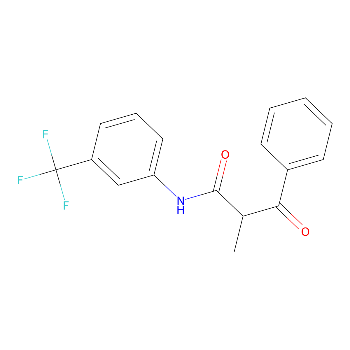 2-methyl-3-oxo-3-phenyl-N-[3-(trifluoromethyl)phenyl]propanamide molecular structure, CAS 331422-19-6